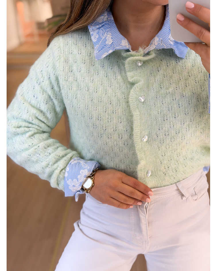 CARDIGÃ MALHA BOTÃO