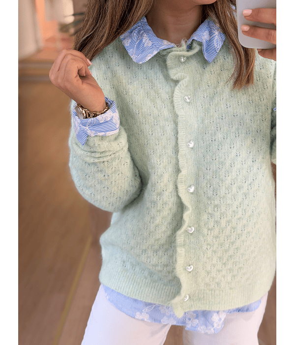 CARDIGÃ MALHA BOTÃO