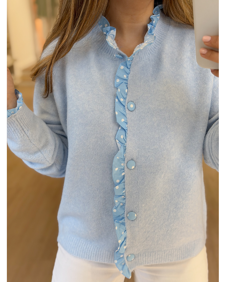 CARDIGÃ MALHA FOLHINHO