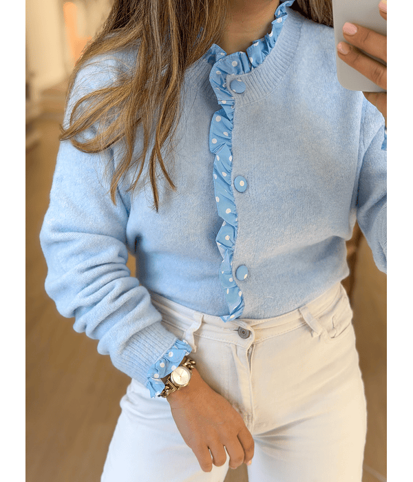 CARDIGÃ MALHA FOLHINHO