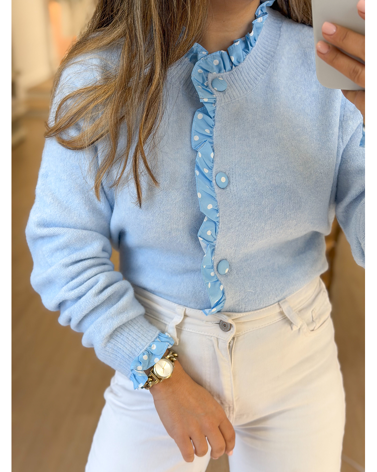 CARDIGÃ MALHA FOLHINHO