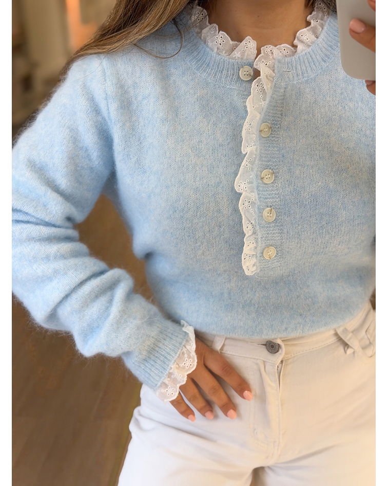 CAMISOLA MALHA FOLHO BORDADO