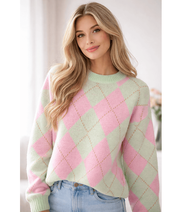 CAMISOLA MALHA LOSANGOS