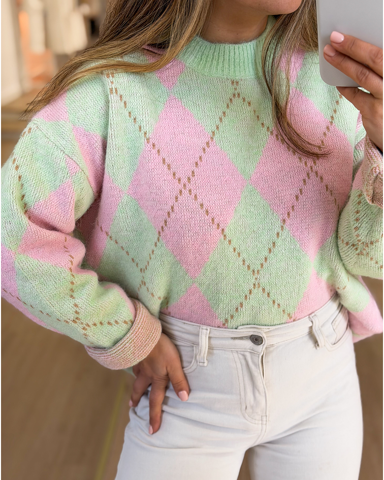 CAMISOLA MALHA LOSANGOS