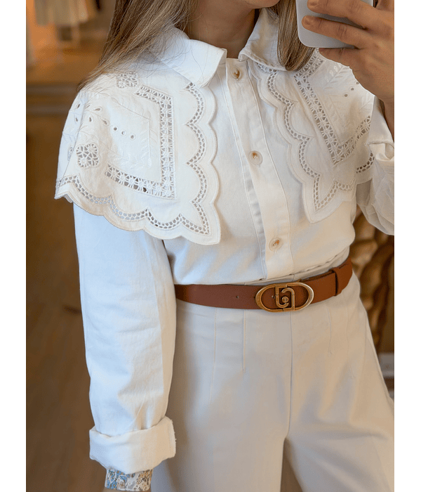 SOBRECAMISA FOLHO BORDADO