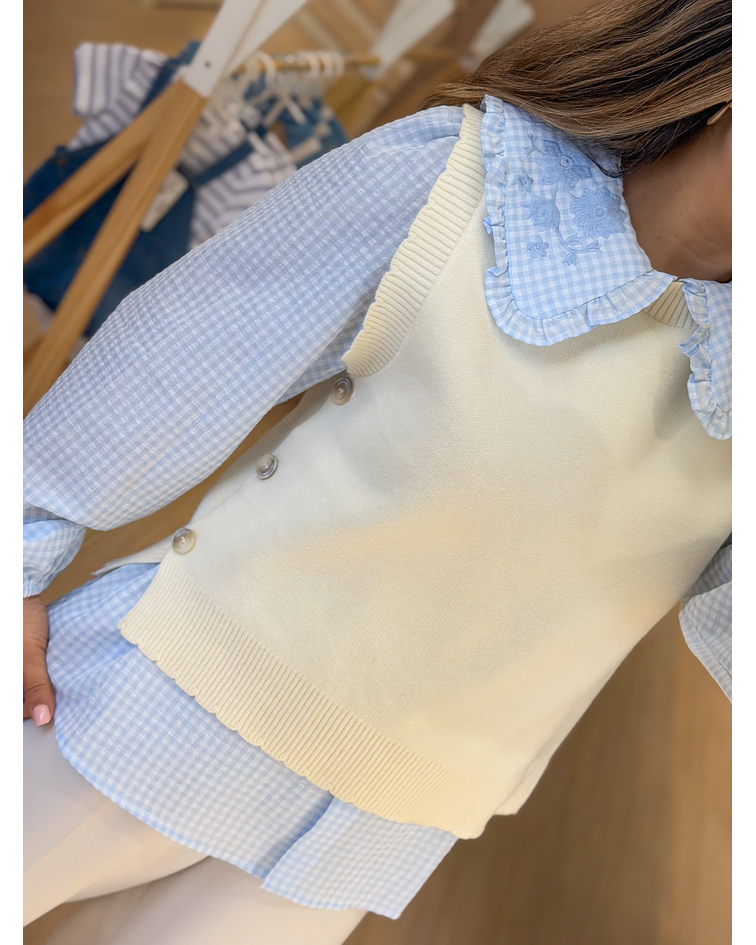 COLETE MALHA BOTÕES 