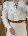 CAMISA BRANCA BORDADA