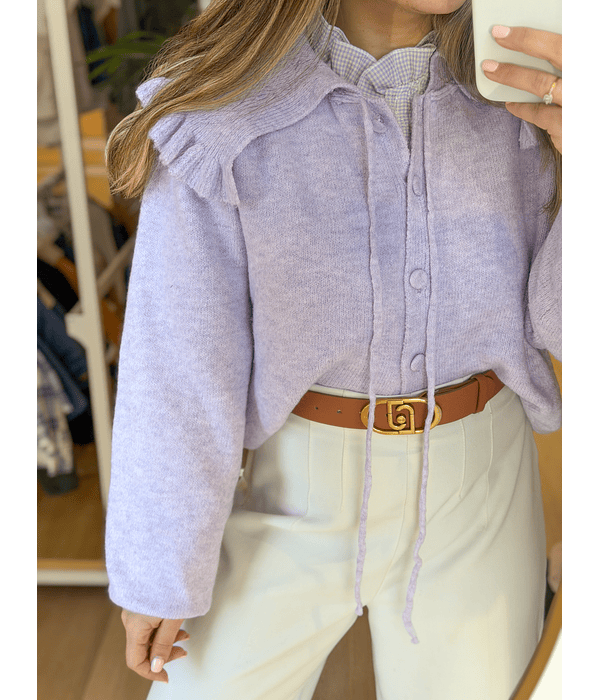 CARDIGÃ MALHA LAVANDA