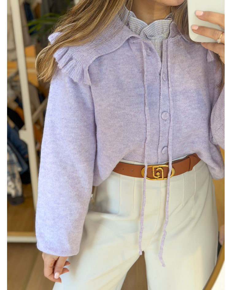 CARDIGÃ MALHA LAVANDA