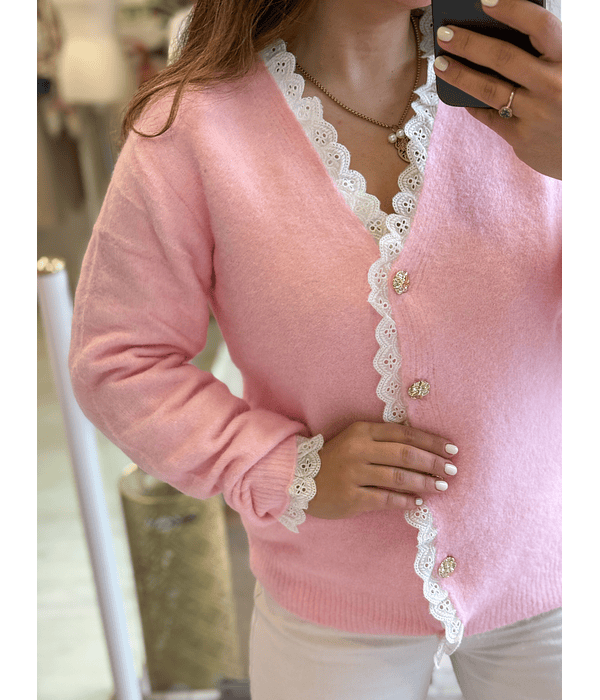 CARDIGÃ MALHA BORDADO 