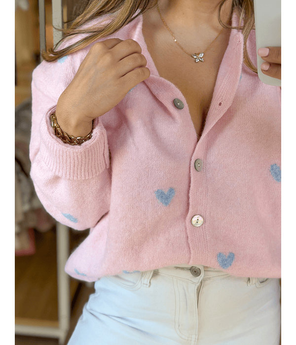 CARDIGÃ MALHA CORAÇÕES 