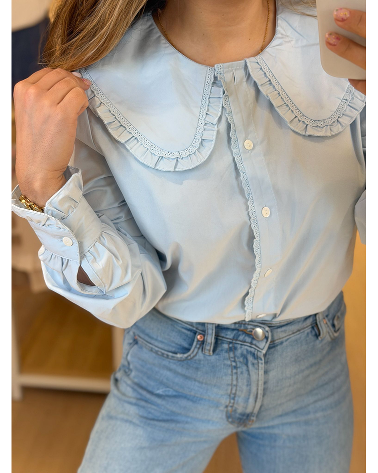 CAMISA GOLO BEBÉ AZUL