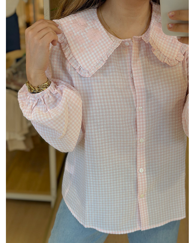 CAMISA GOLA BEBÉ ROSA