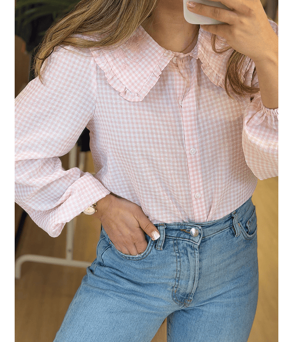 CAMISA GOLA BEBÉ ROSA