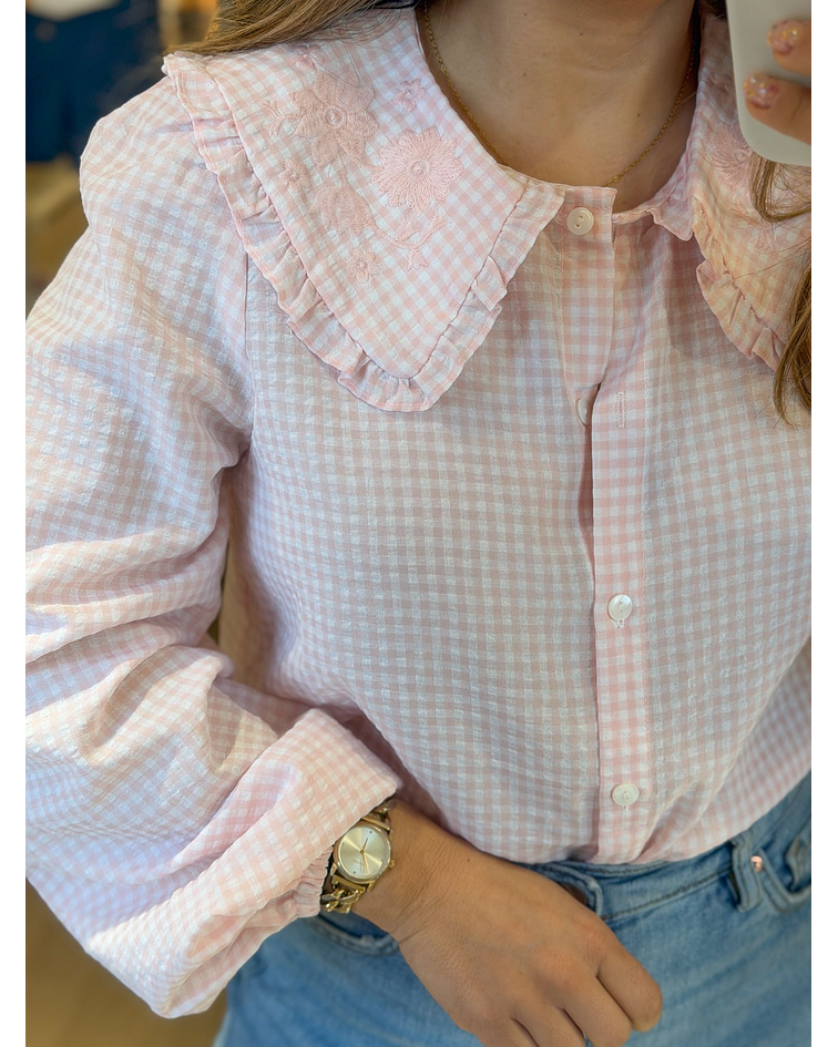 CAMISA GOLA BEBÉ ROSA