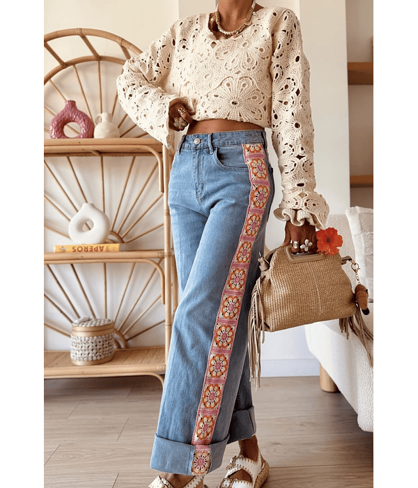 JEANS COM CROCHET