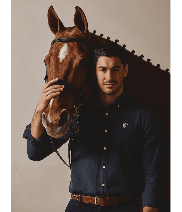 Camisa de linho | Azul Marinho