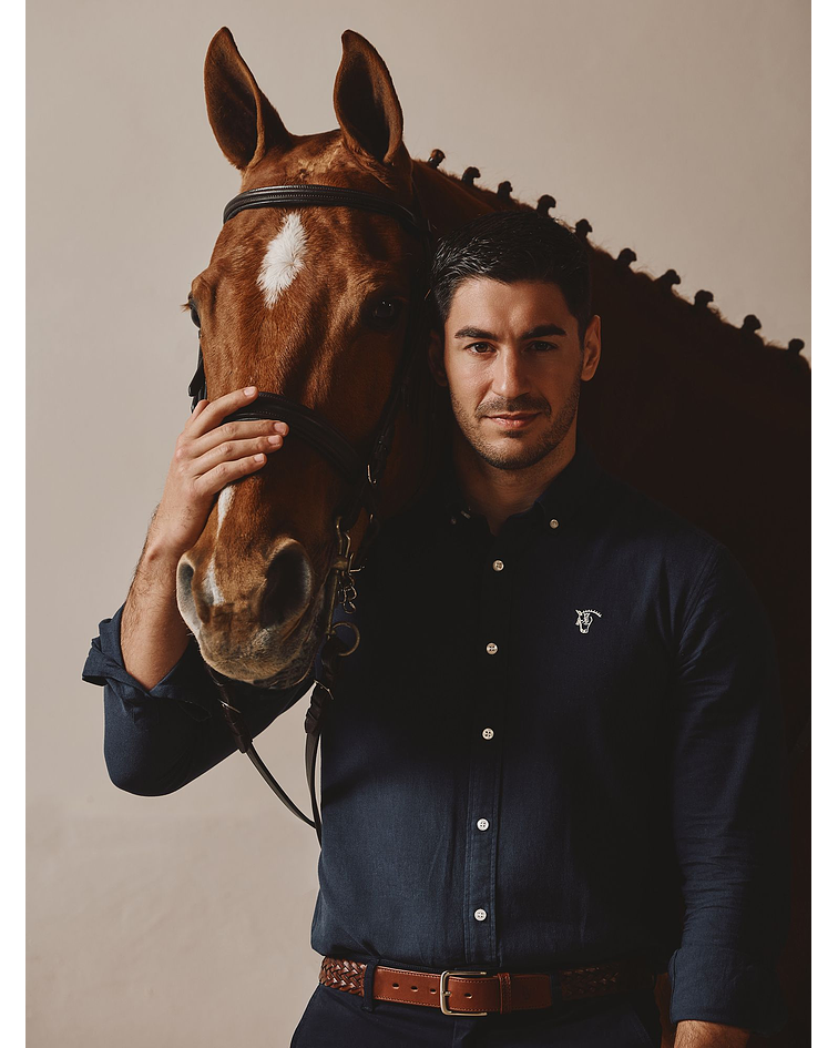 Camisa de linho | Azul Marinho