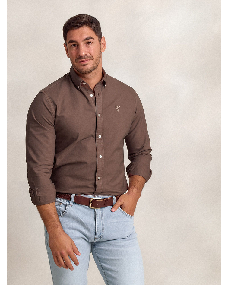 Camisa Garment Dyed | Cocoa