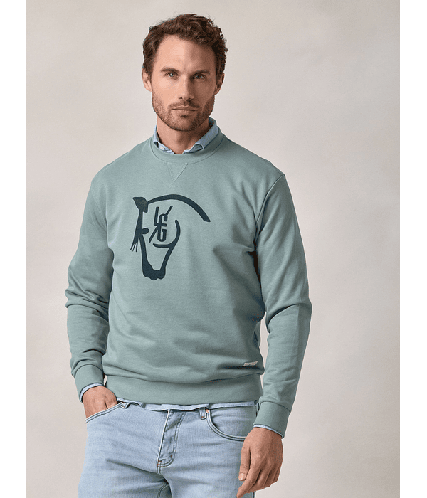 Sweatshirt Horse Flock | Azul Oceano
