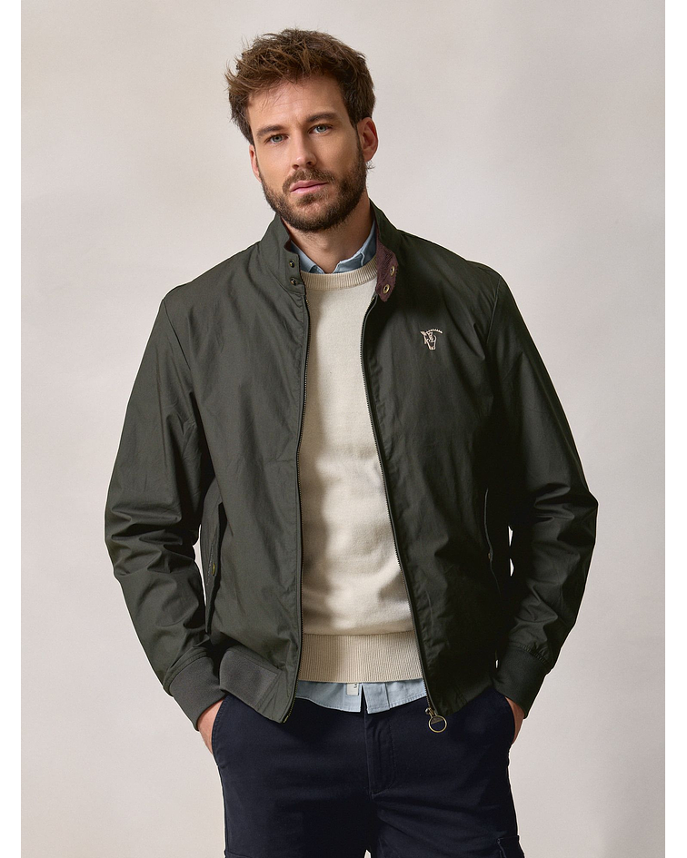 Bomber Com Efeito Encerado | Verde Musgo