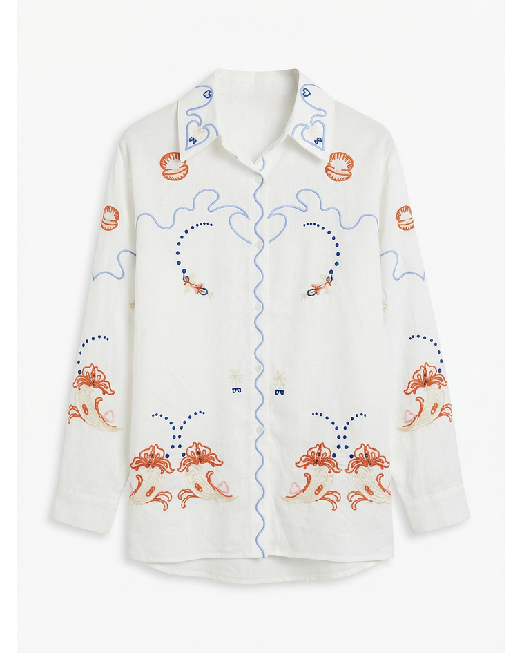 CAMISA BLANCA BORDADA