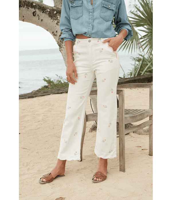 JEANS BORDADOS FLORAIS 