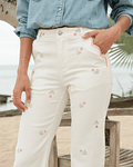 JEANS BORDADOS FLORAIS 