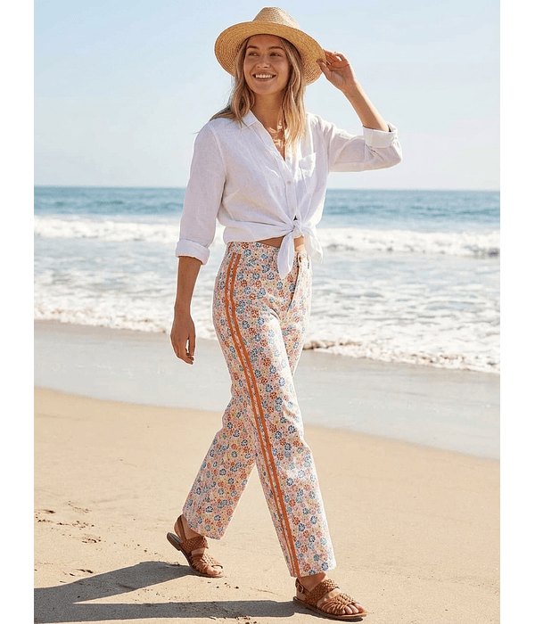 JEANS COM ESTAMPAGEM FLORES