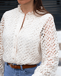 CAMISA RENDADA BEGE 