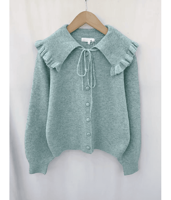 CARDIGÃ MALHA VERDE 