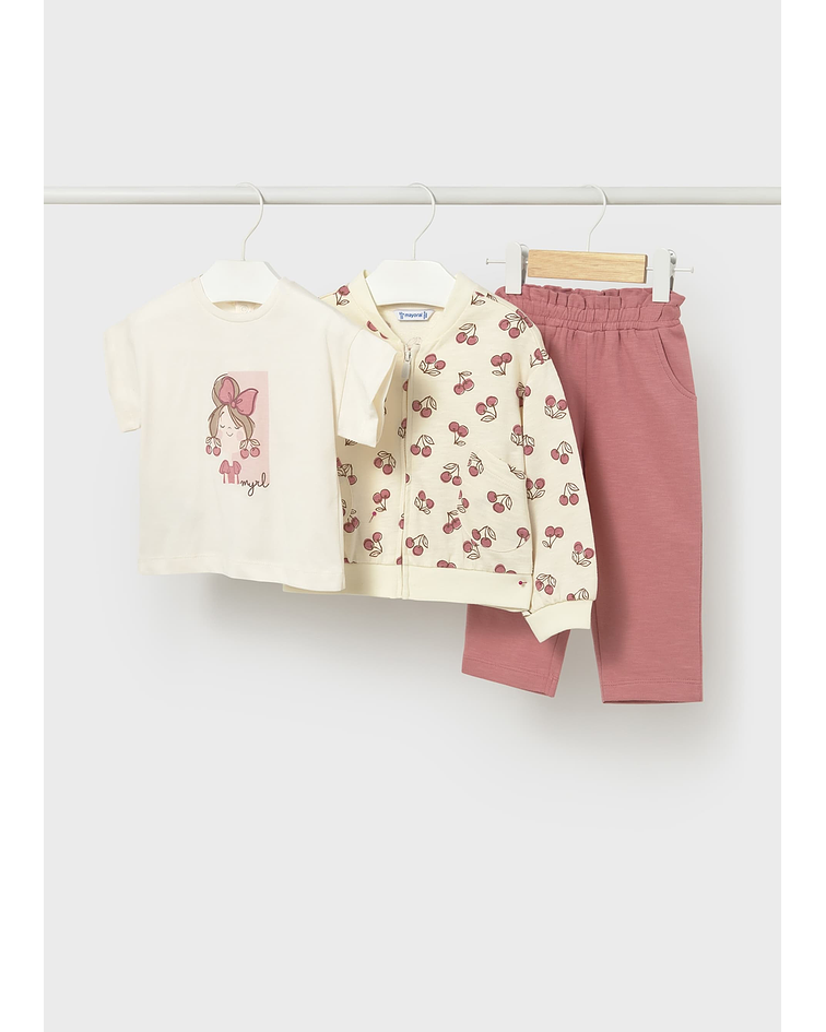 Fato de treino 3 peças com sweat bebé