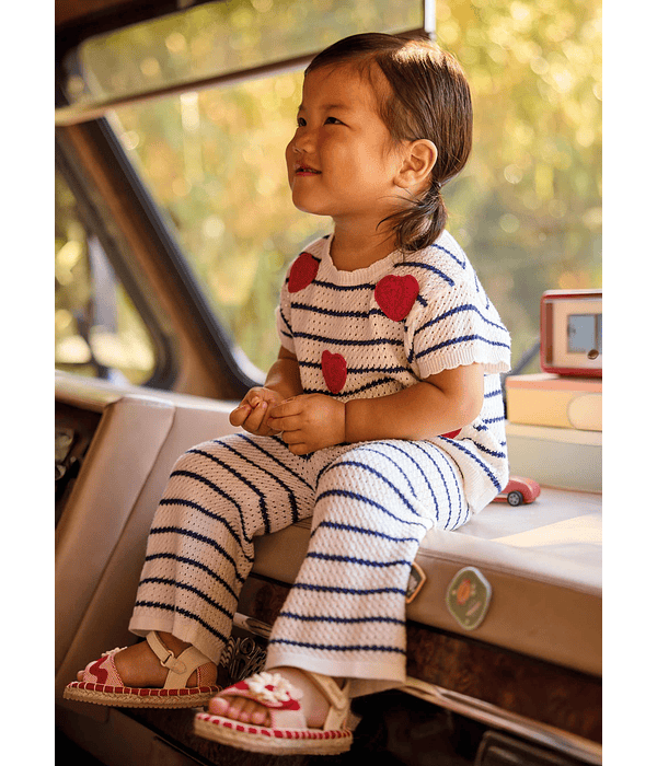 Conjunto calças e t-shirt corações bebé