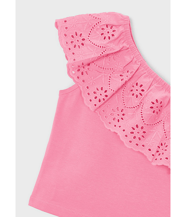 Blusa alças perfurada