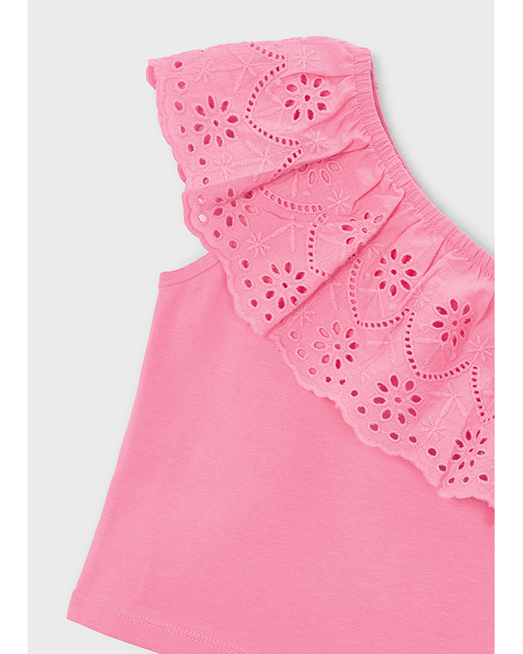 Blusa alças perfurada