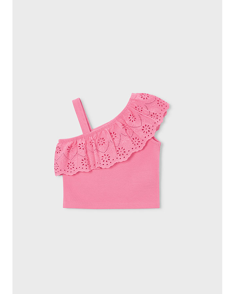 Blusa alças perfurada