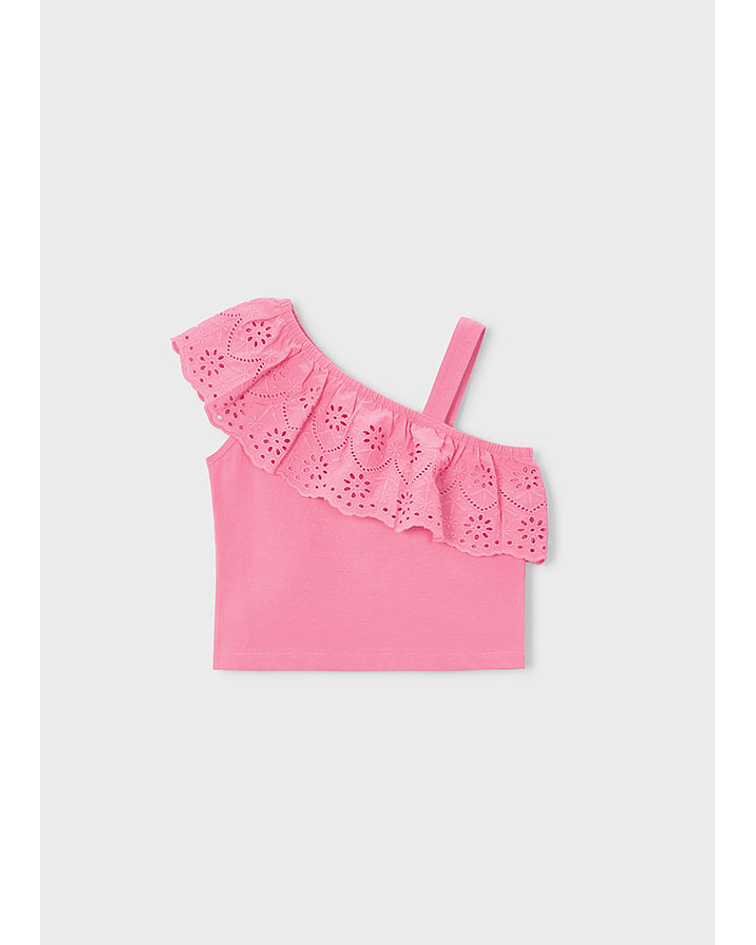 Blusa alças perfurada