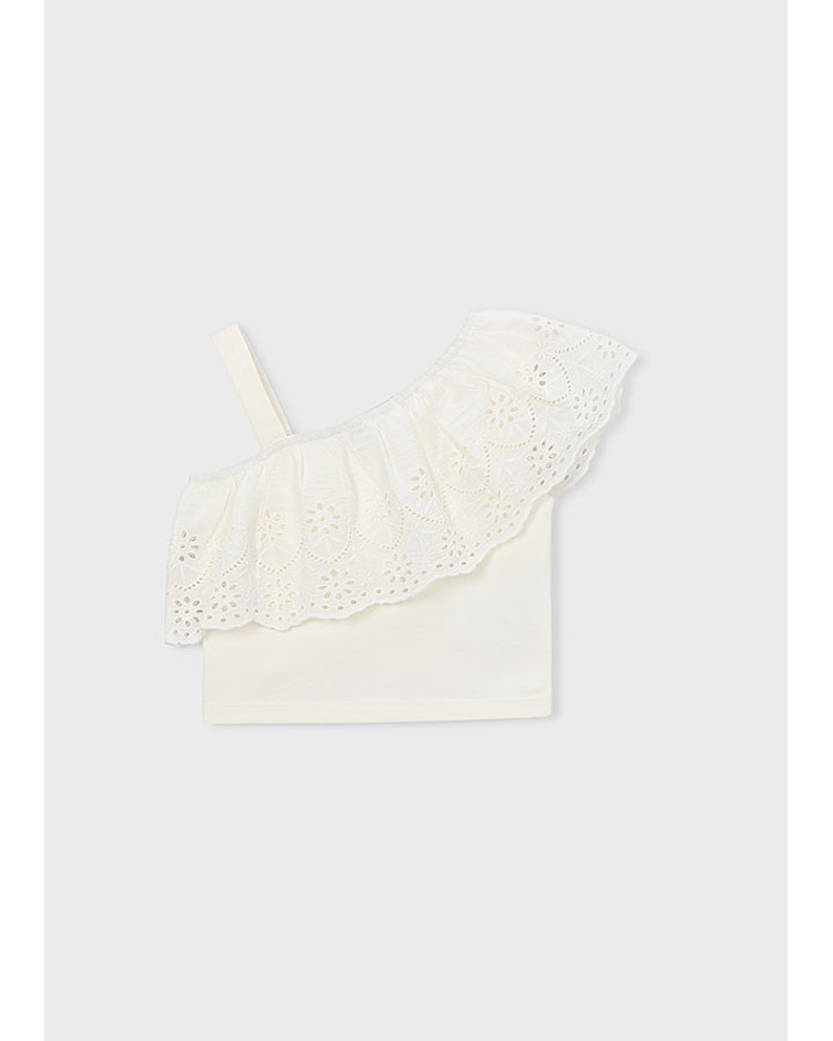 Blusa alças perfurada