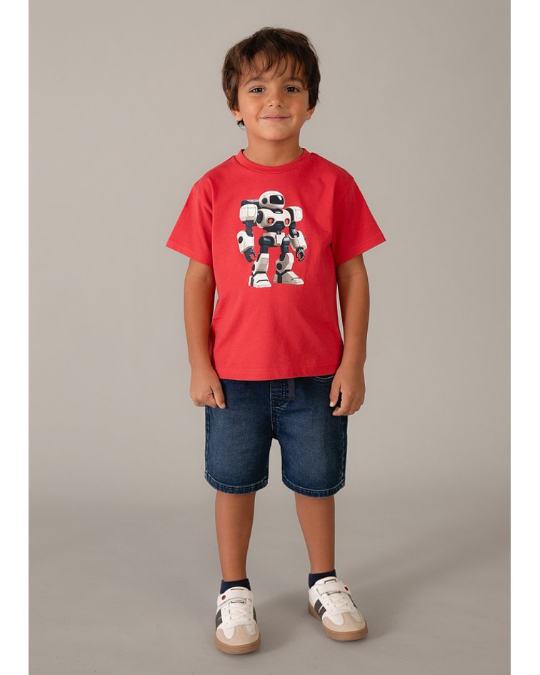 camiseta m/curta robot