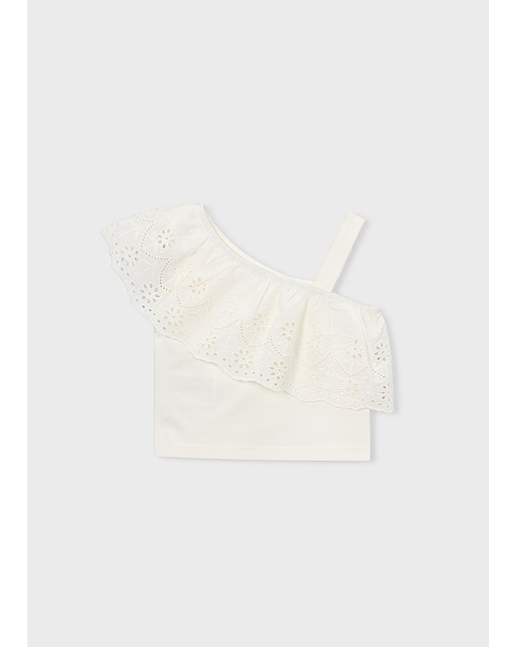 Blusa alças perfurada