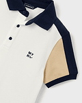 Polo m/curta combinado