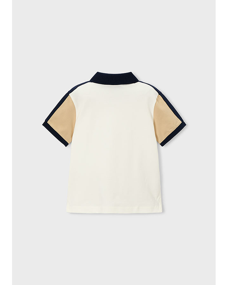 Polo m/curta combinado