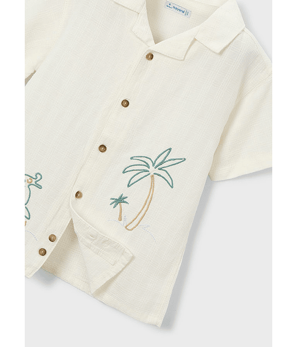 Camisa m/curta bordados