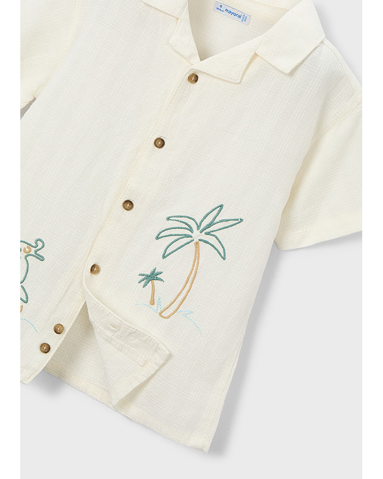 Camisa m/curta bordados