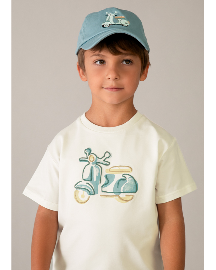 Camiseta m/curta bordada