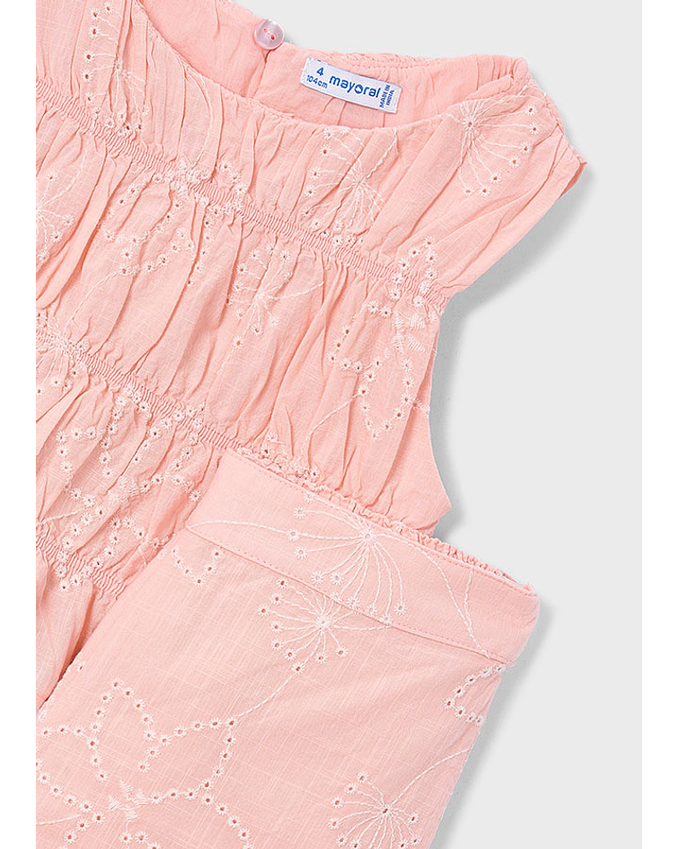 Conj. calça larga bordada