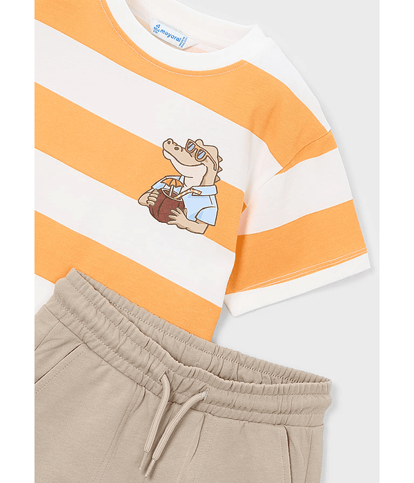 Conj. calção "good vibes"