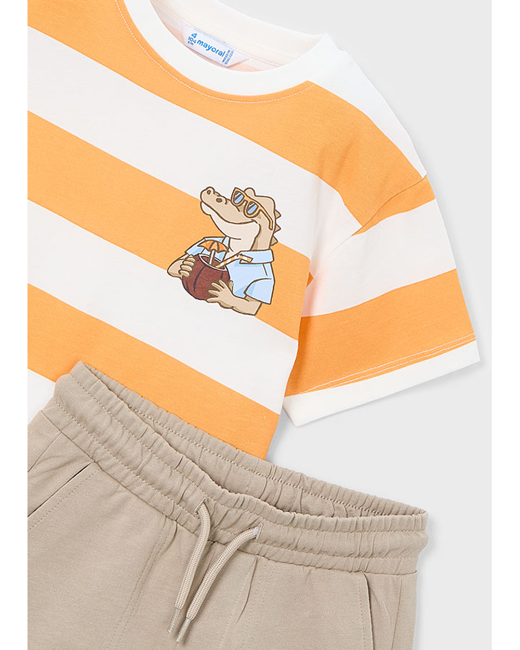 Conj. calção "good vibes"