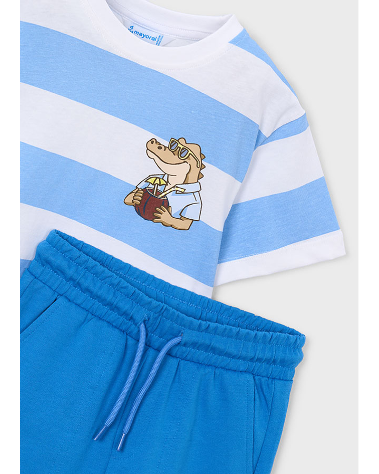 Conj. calção "good vibes"