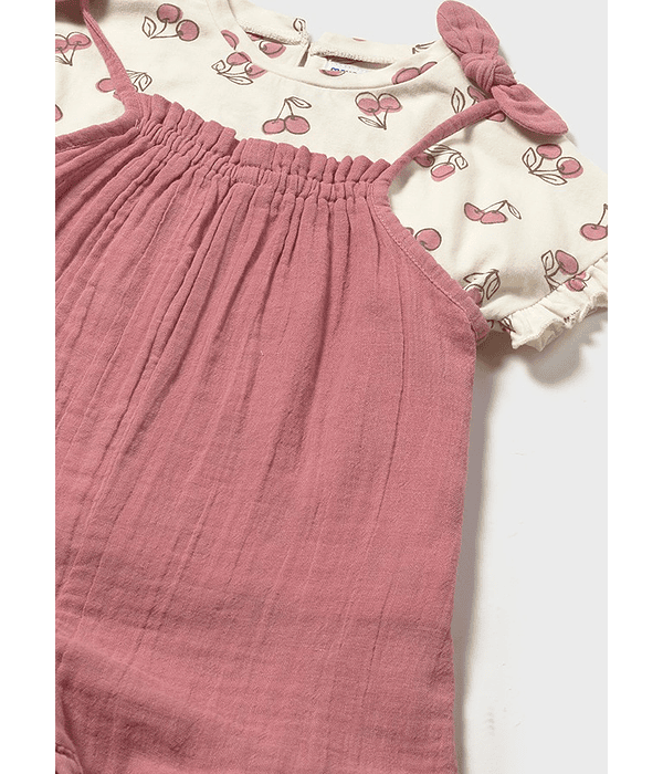 Conj. jardineira e camiseta